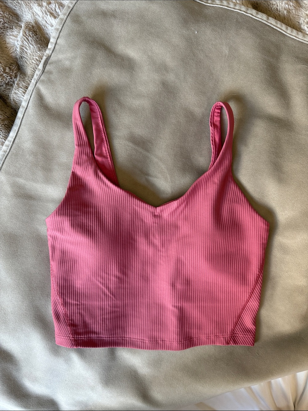 Old Navy Ribbed Dusty Rose Sports Bra Cami